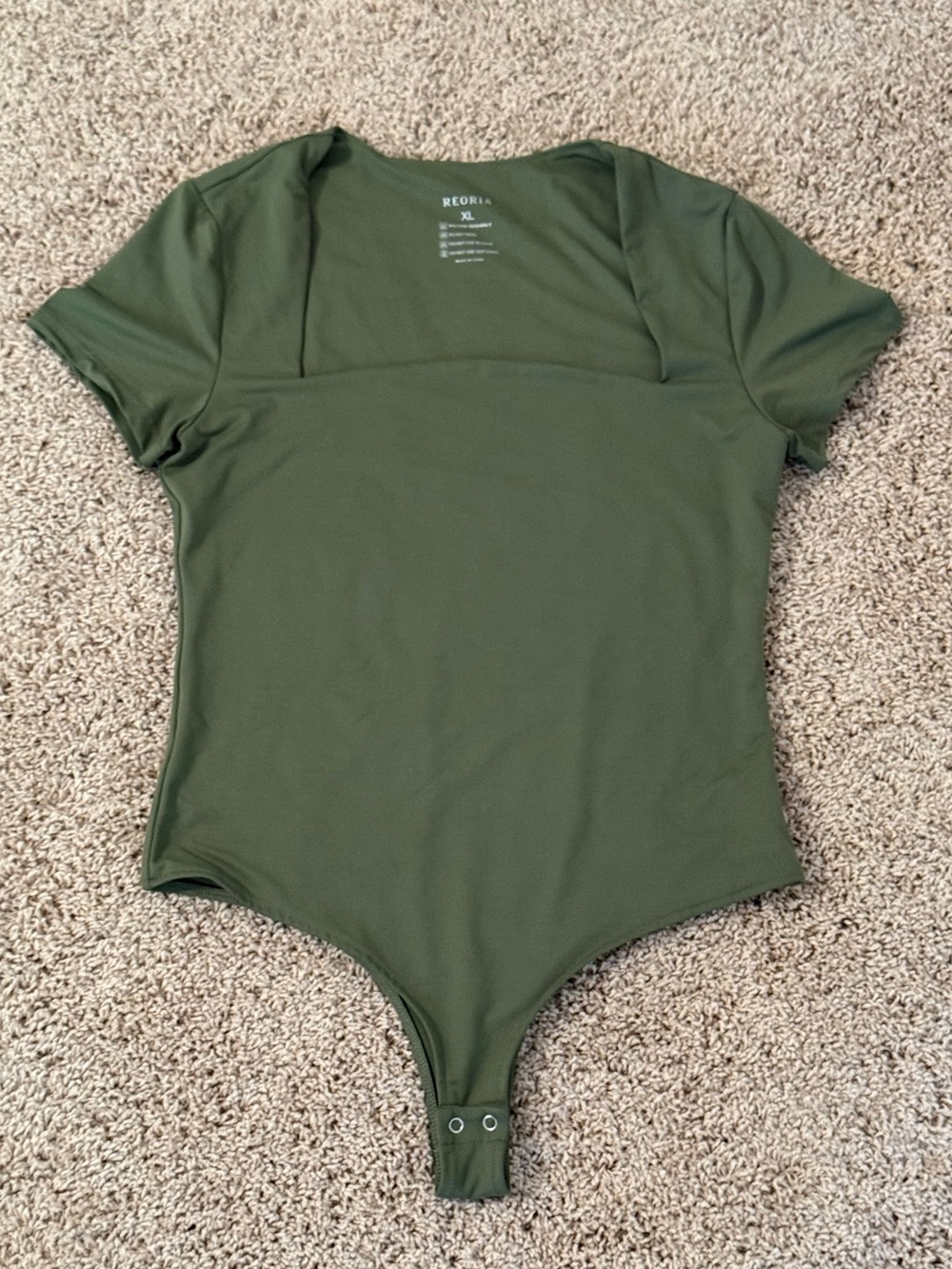 ReoRia Olive Green Bodysuit Size XL. Only worn a couple of times Great Condition